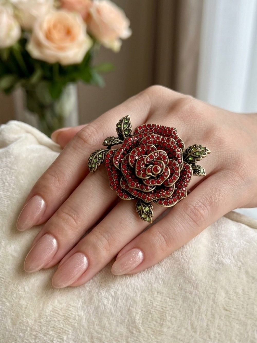 HEIDI DAUS VINTAGE FLOWER RING SIZE 10 NWOT
